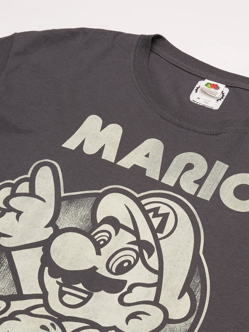 Nintendo Men's So Mario T-Shirt, X-Large, Charcoal - Image 2