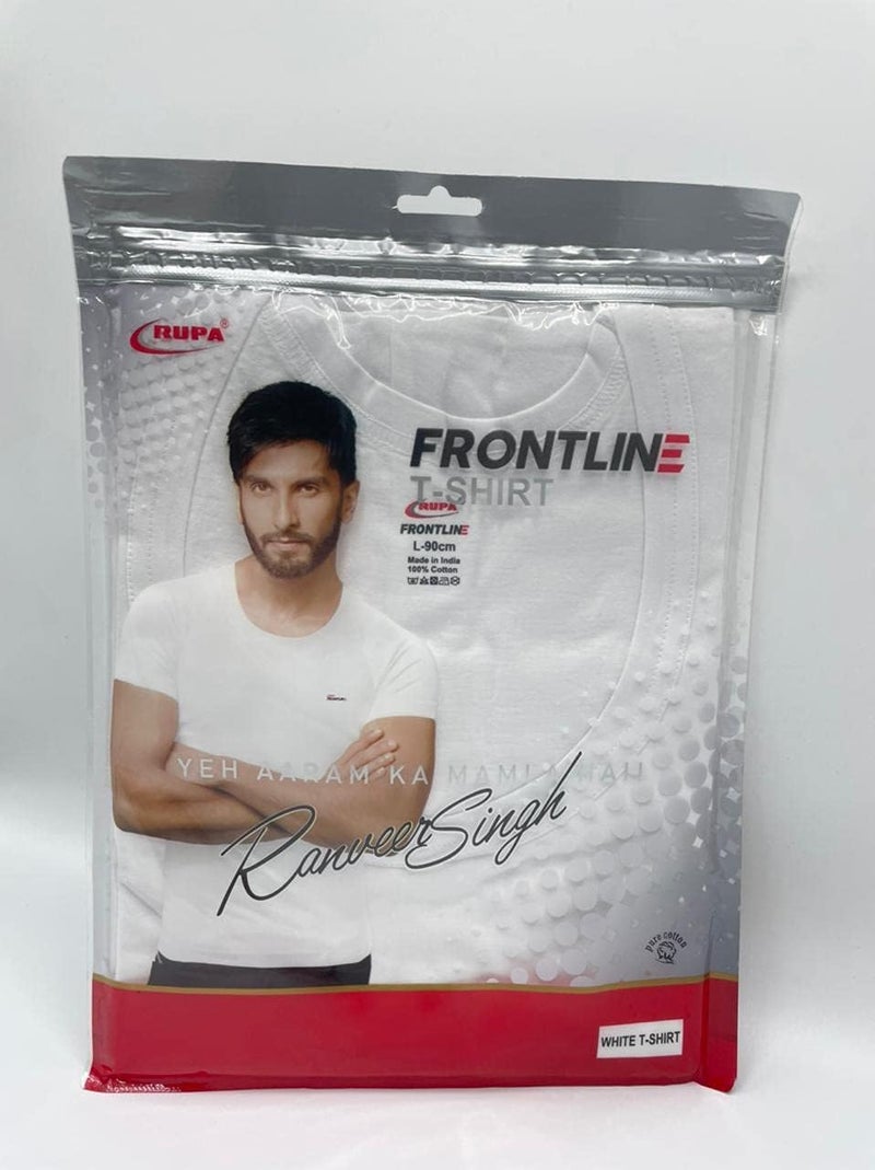RUPA Men's Frontline Undershirt T-Shirt - Classic Fit, Short Sleeve, White - Image 4