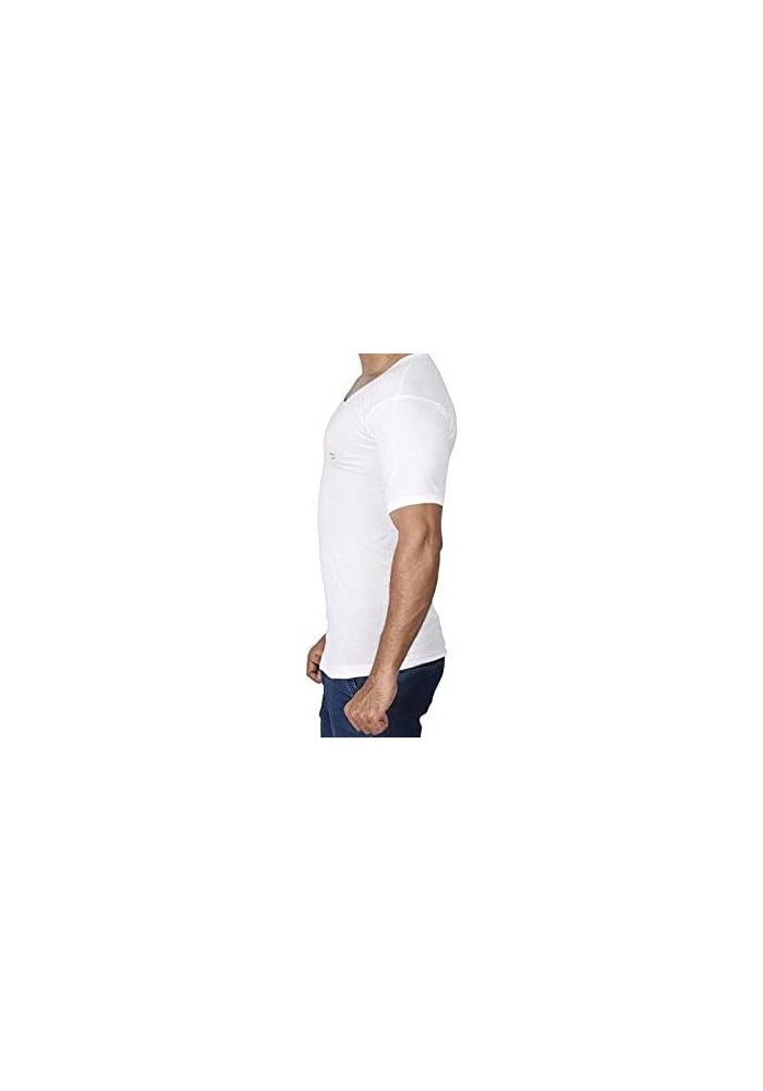 RUPA Men's Frontline Undershirt T-Shirt - Classic Fit, Short Sleeve, White - Image 3