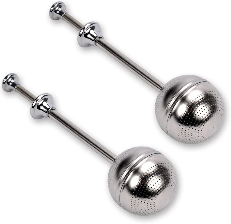 Numola Long Handle Tea Ball Stainless Steel, 2Pcs Premium Tea Infuser Filter for Loose Leaf Tea, Reusable Fine Mesh Tea Interval Diffuser Strainer for Cup and Teapot - Image 1