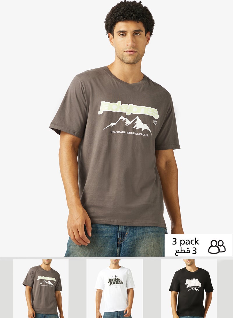 JACK & JONES 3 Pack JCOFLARE Crew Neck - Image 1