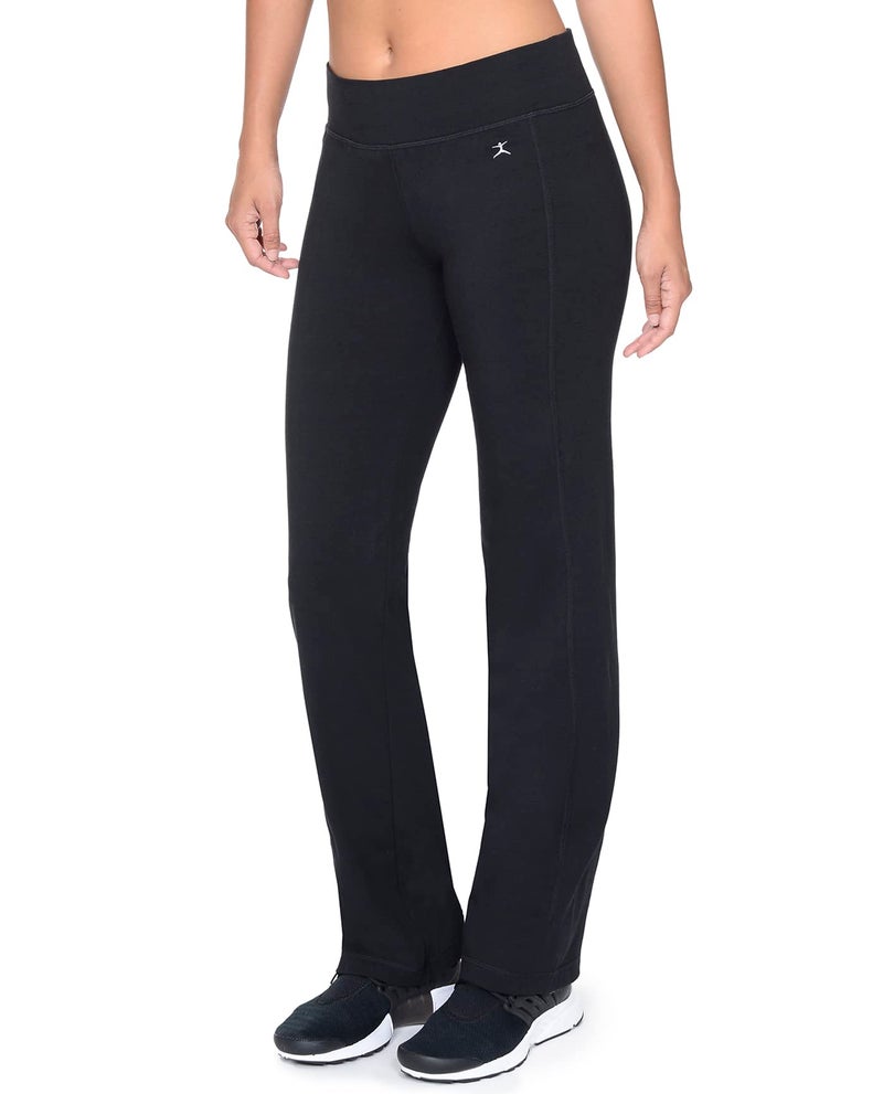 Danskin Women's Plus SizeDanskin Sleek Fit Yoga Pant, Black, 1X - Image 4