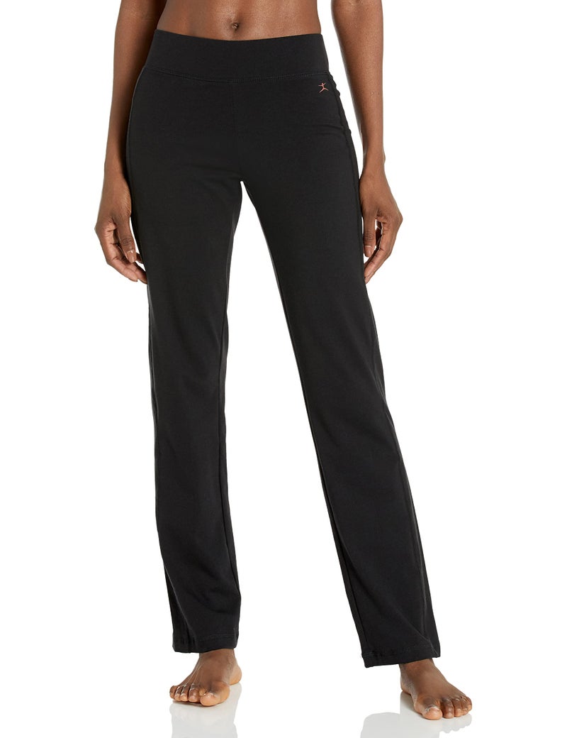 Danskin Women's Plus SizeDanskin Sleek Fit Yoga Pant, Black, 1X - Image 1