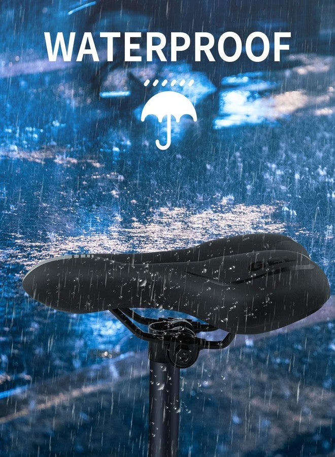 FCCRACING Comfortable MTB Gel Seat Mountain Bike Saddle MTB Saddle Mountain Bike Seat Trek Bikes Seat Breathable & Soft & Waterproof Peloton Bike Cushion for Men and Women, Black - Image 5