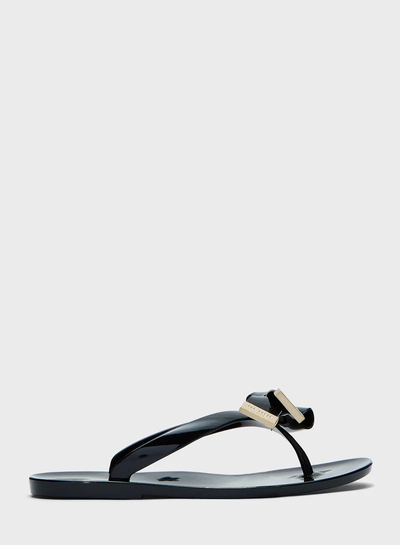 Ted Baker Luzzi Origami Bow Thongs - Black