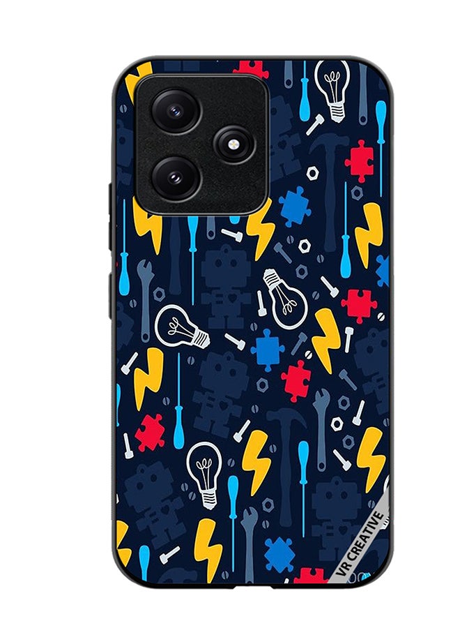 VR CREATIVE Protective Case Cover For Xiaomi Poco M6 Pro 5G Bulb Design Multicolour - Image 1