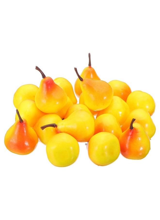 PATIKIL PATIKIL 20 Pcs Artificial Mini Pear, Foam Simulation Fake Small Yellow Pear Lifelike Realistic Faux Fake Fruit Model for Home Kitchen Party Decoration, Photography Props  - Image 1