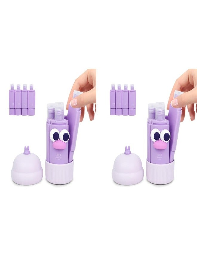 MAYCREATE Travel Bottles for Toiletries 8PCS 60ml TPR Silicone Kit Modular Leak Proof Flip-up Lids Containers Shampoo Shower Gel Lotion - Image 1