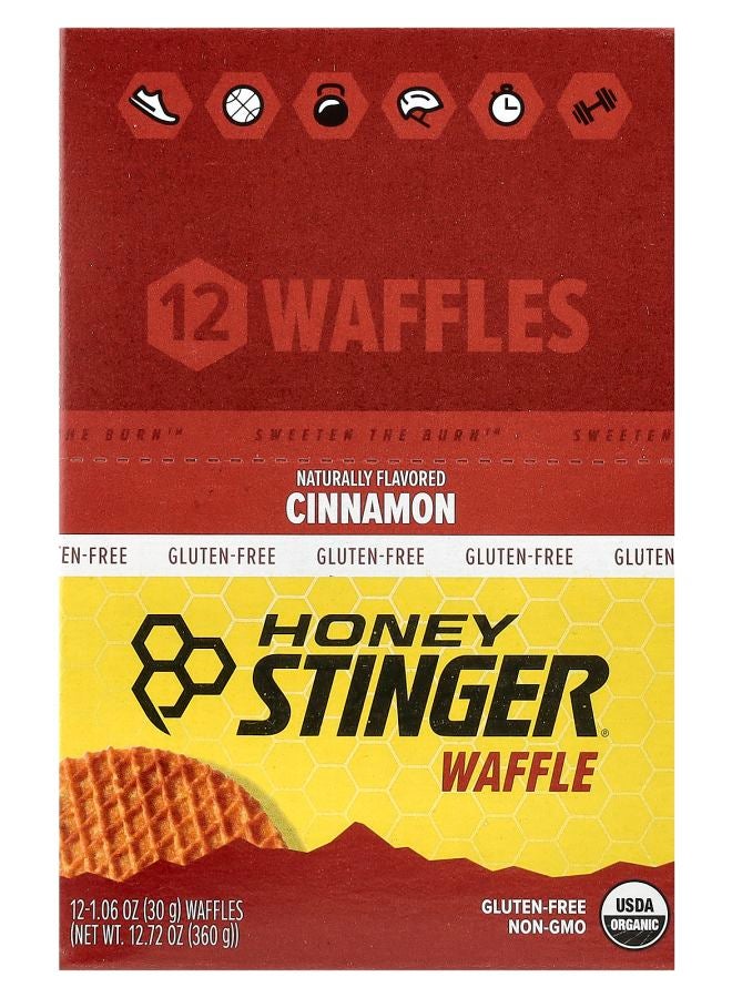 Honey Stinger Energy Waffle Cinnamon 12 Waffles 1.06 oz (30 g) Each