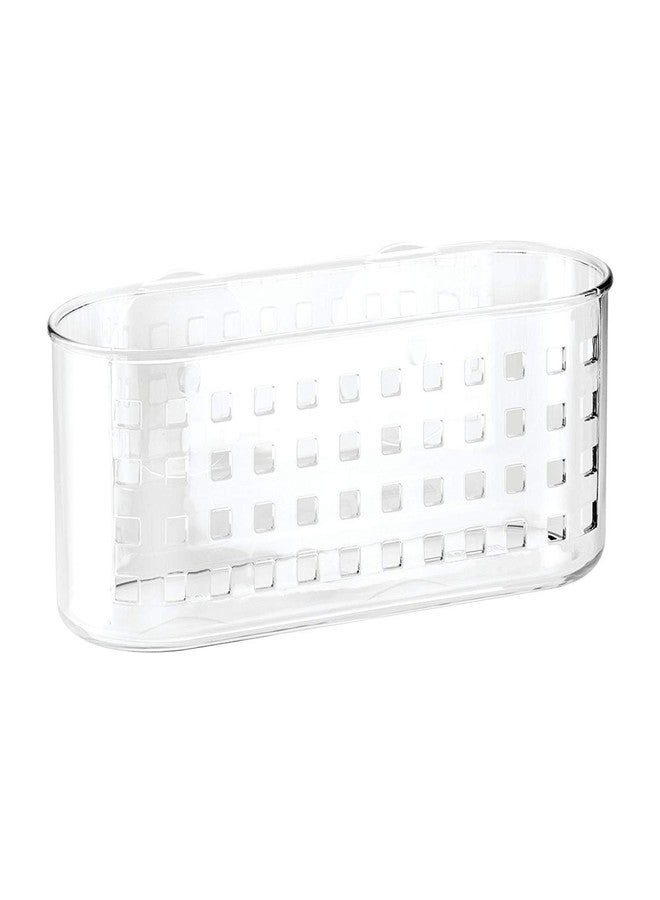 InterDesign iDesign Plastic Shower Caddy and Bathroom Organizer Basket with Suction Cups - 10.25" x 3.75" x 4", Clear - Image 1