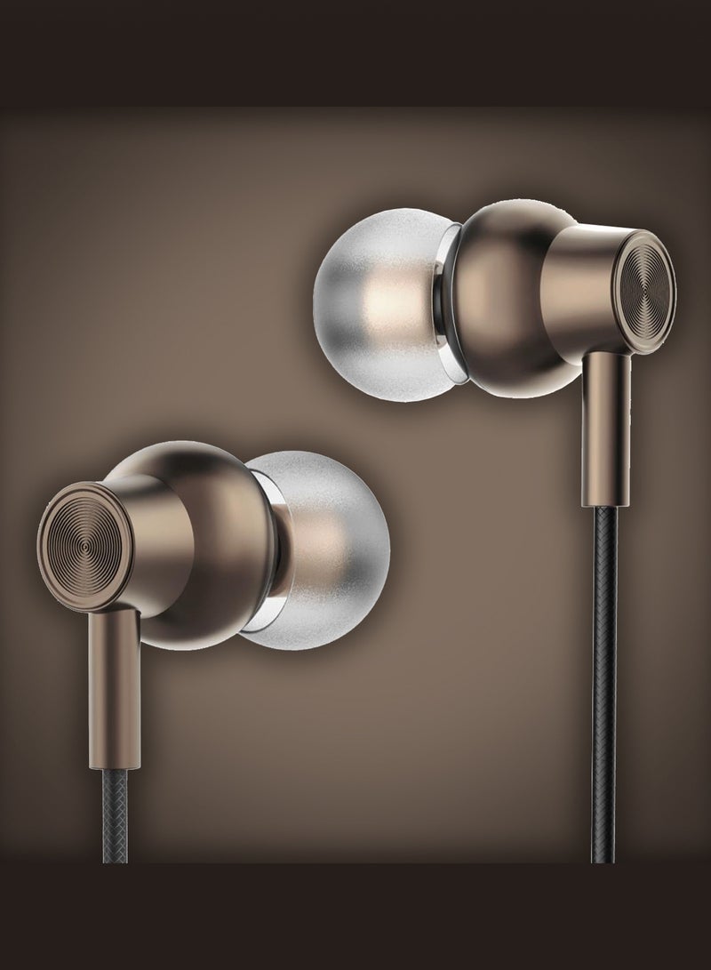 NOXO Wired Stereo Earphones HFN-5 with USB-C – High-Sensitivity Handsfree Headphones - Grey - Image 4