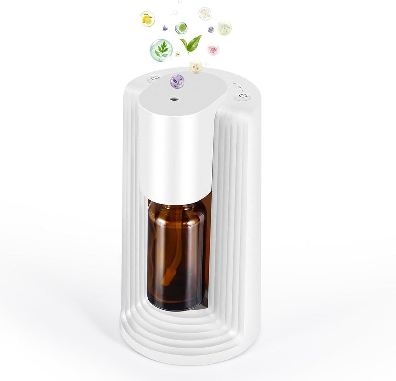Nsyee Waterless Essential Oil Diffuser, Portable Aromatherapy Diffuser, Fit for 10-20mL Essential Oil bottles, 3 Timer & 3 Mist Level, Rechargeable Mini Scent Diffuser for Home, Room, Car and Office (White) - Image 1