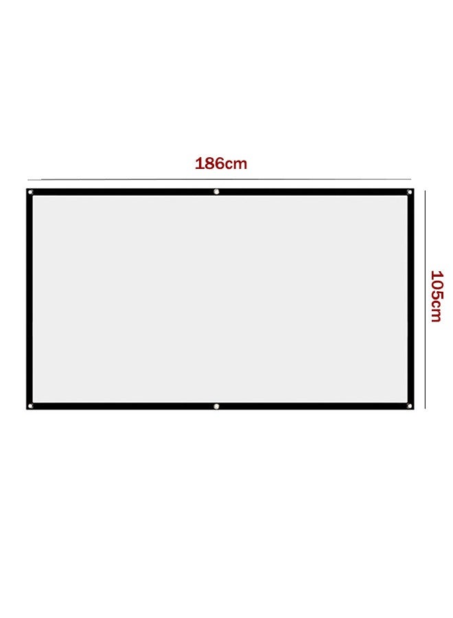 84-Inch Foldable Projection Screen, 16:9 Portable Non-Crease White Projector Curtain for Home Theater, Conference, Outdoor Camping  - Image 2