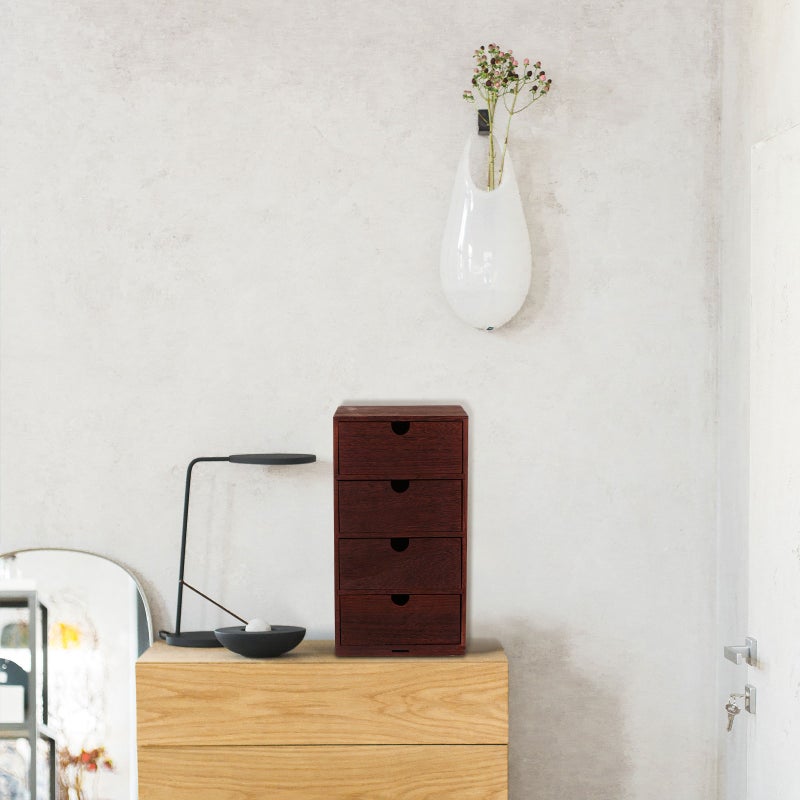 1pc Desktop Storage Box Vintage Drawer Box Storage Organizer (Four-layer) - Image 4