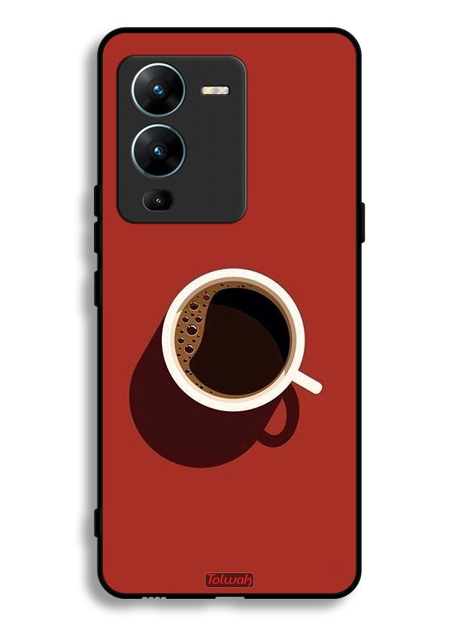 Tolwak Vivo V25 Pro 5G Protective Case Cover Coffee Cup Art - Image 2