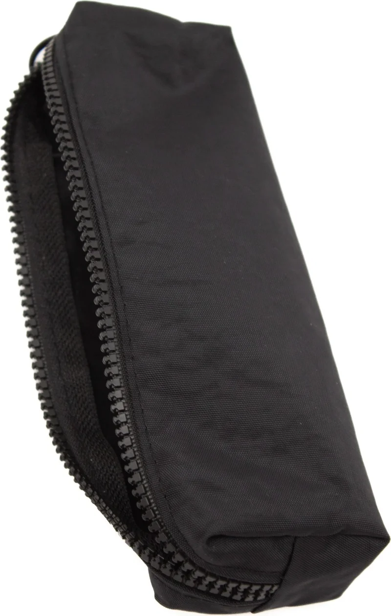 Kaff 01106 Black Crinkle Fabric Unisex Single Compartment Waterproof Finger Pencil Case