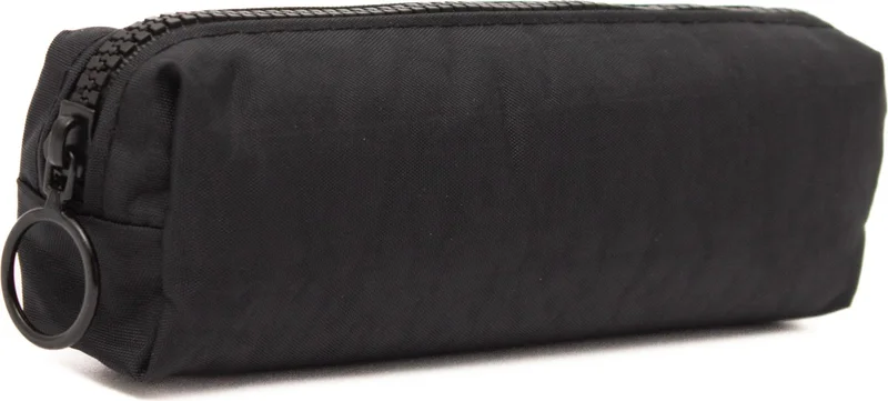 Kaff 01106 Black Crinkle Fabric Unisex Single Compartment Waterproof Finger Pencil Case
