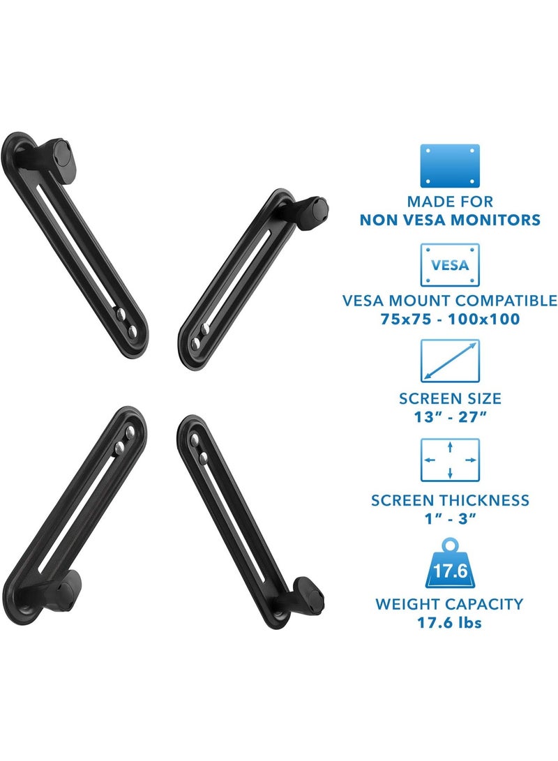 VESA Mount Adapter Mounting Kit For Non-VESA HP ACER Samsung DELL Asus Monitors 13 to 27 Inch LCD LED Screens, VESA 75 and 100 Compatible - Image 5