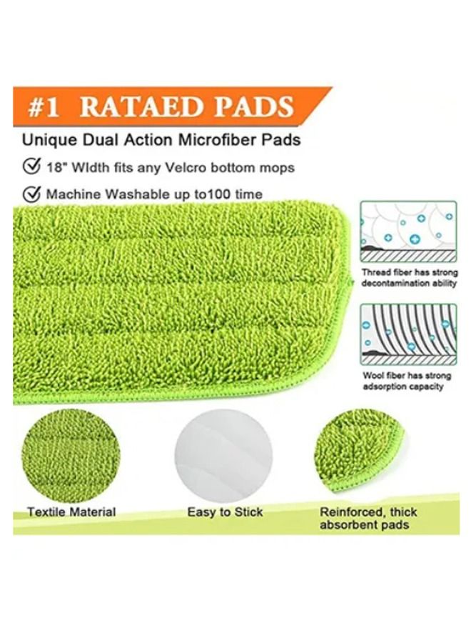 4-Piece Microfiber Spray Mop Replacement Head Set - Image 3