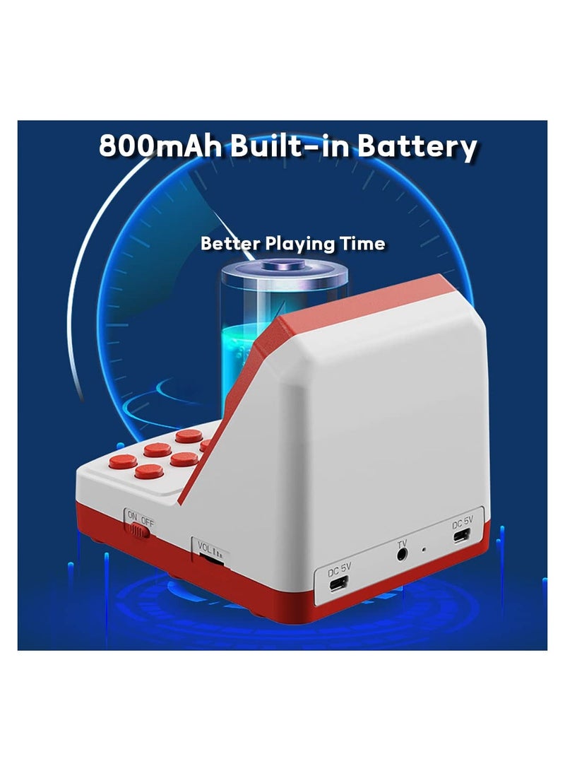 SYOSI A6 Plus Mini Handheld Game Console 3.5 inch Arcade Style Emulator Portable Games Console Preinstalled Classic FC Games Built-in Rechargeable Battery for Kids Teens Gift 2 Players Blue  - Image 3