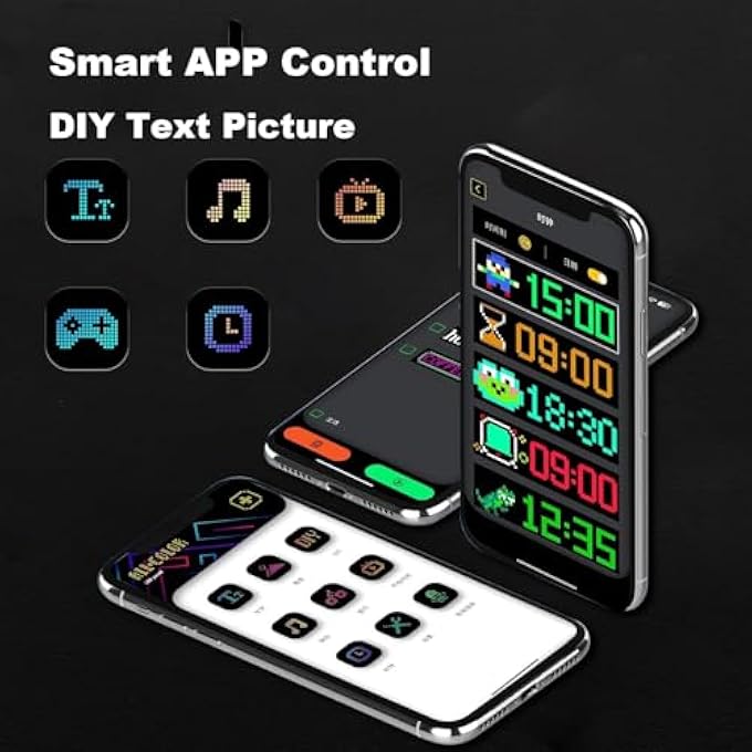 BIGTHREE Programmable Led Car Sign Flexible Bluetooth Scrolling Matrix Panel Open Sign Usb 5V Diy Customizable Display 92X372Cm - Image 4