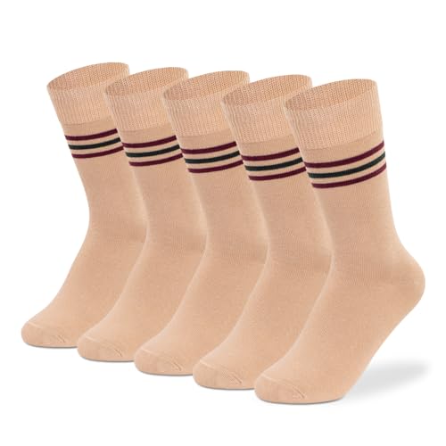 Supersox DAV School Uniform Socks for Kids, Made with Breathable, Anti Odour & Moisture Absorbent Combed Cotton with a Extra Durable Welt, Ideal For All Day Wear (Pack Of 5) - Image 1
