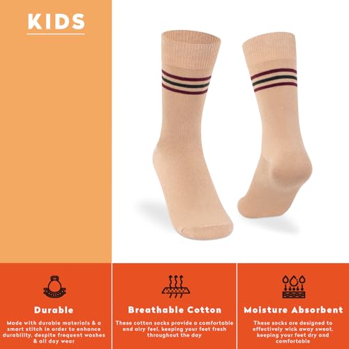 Supersox DAV School Uniform Socks for Kids, Made with Breathable, Anti Odour & Moisture Absorbent Combed Cotton with a Extra Durable Welt, Ideal For All Day Wear (Pack Of 5) - Image 5