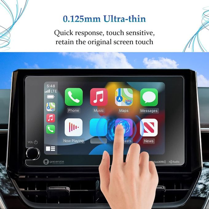 SKTU 2Pcs 2024 2025 Corolla Cross Accessories Screen Protector For 2023 2024 2025 Toyota Corolla Cross 8 Inch Navigation Ultra Clear Anti-Scratch - Image 2
