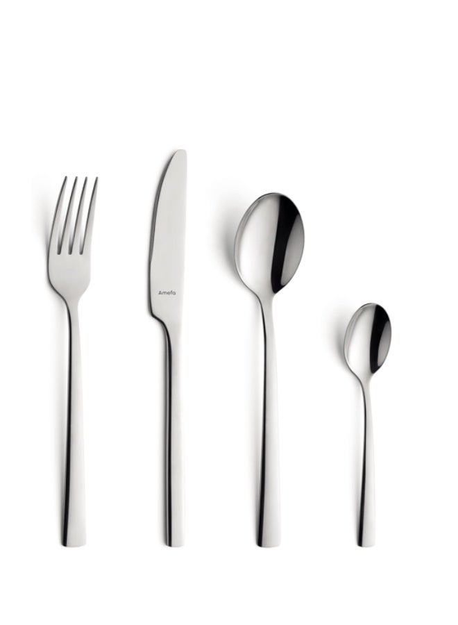Amefa 42-Piece Manille Elegant and Durable All You Need Cutlery Set Silver 9035X1AXB6E29
