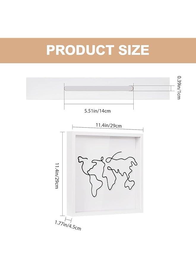 erorex - Adventure Archive Box For Memories 12X12 Travel Shadow Box With Slot Life In A Box Travel Frame Top Loading Shadow Box For Souvenir Keepsakes Travel Fund Money Box White - Image 1
