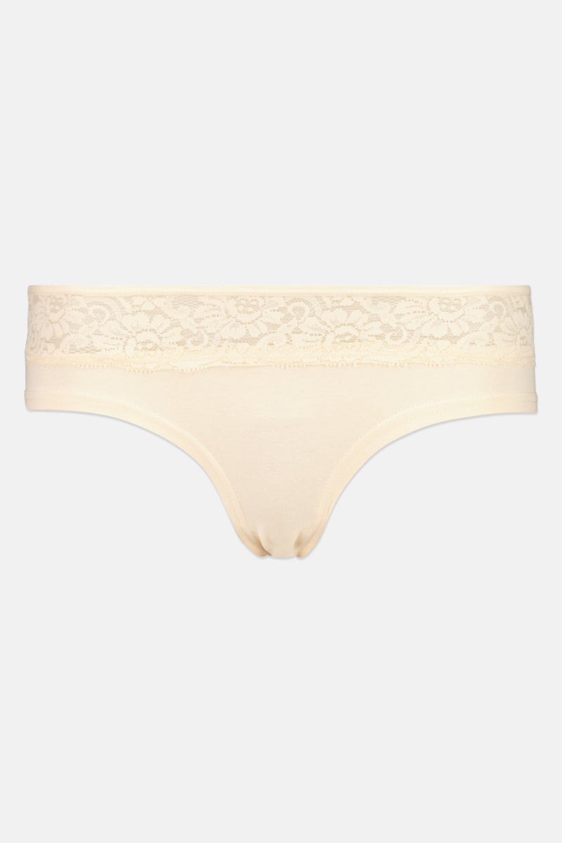 bebe Women 3 Pieces Lace Detail  Booty Panties, Multicolor - Image 3