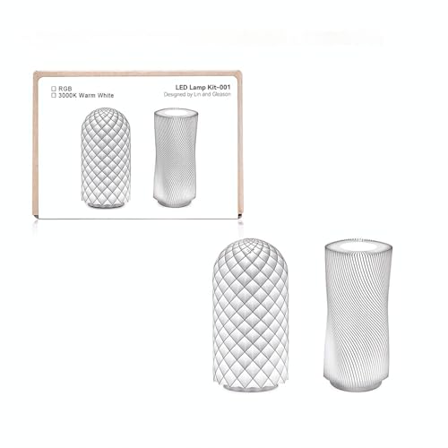 MOTOU Bambu Lab Makerworld MH001 3D Printed LED Lamp Kit - Warm White Light/RGB Color, DIY Compatible with BambuLab P1P/P1S, A1/A1 Mini, X1/X1C/X1E 3D Printers-Prints NOT Included (WhiteLight, LEDlamp) - Image 1
