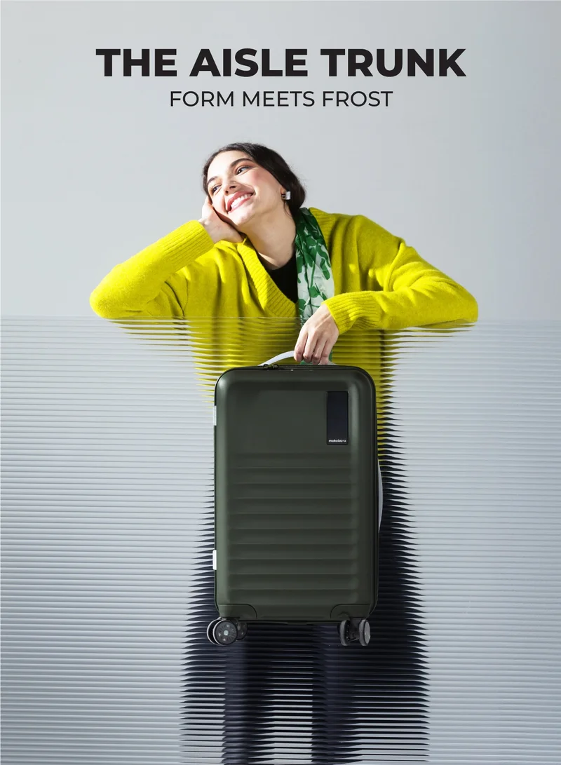 Mokobara The Aisle Trunk Cabin Luggage - Durable Polycarbonate Material | Olive Green, Homegrown