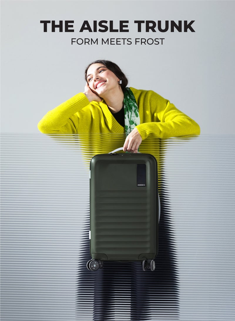 Mokobara Aisle Trunk Cabin Luggage | 40L | German Makrolon Polycarbonate Hardshell | TSA Lock & YKK Zippers | 8 Silent Ninja Wheels | Olive(Homegrown) - Image 2