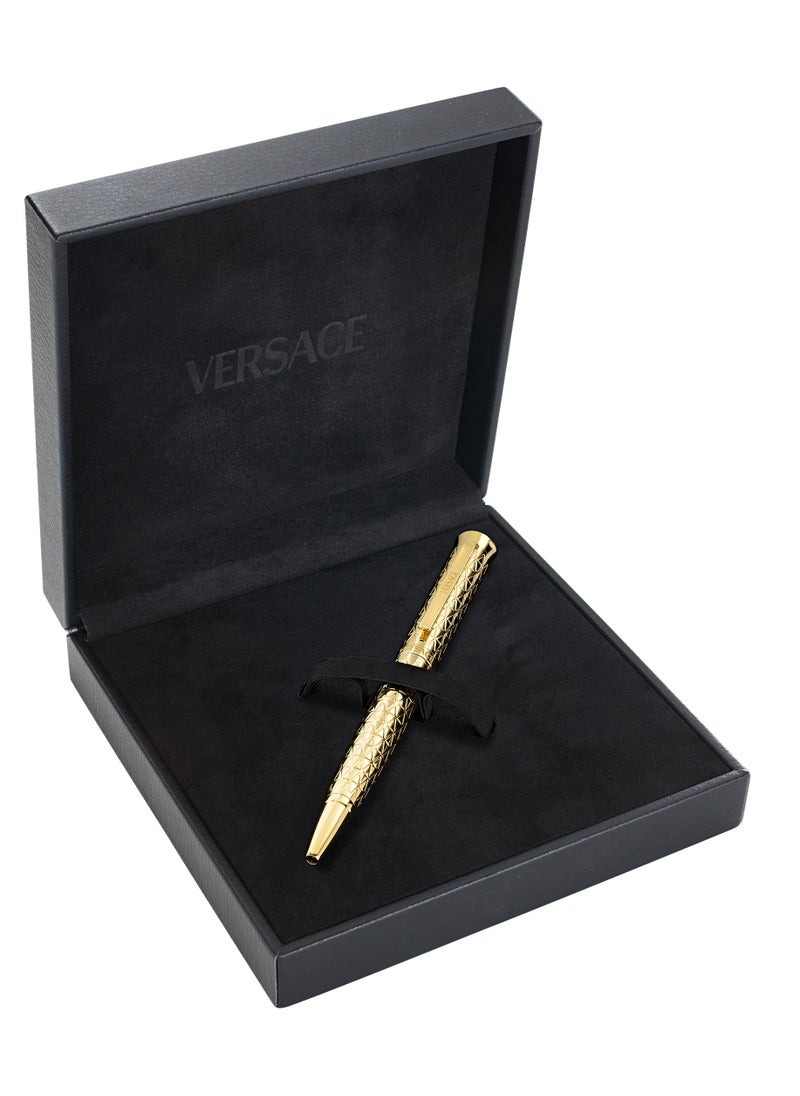 VERSACE - Ballpoint Pen - Barrel with Matching Clip and Medusa Top - Image 1