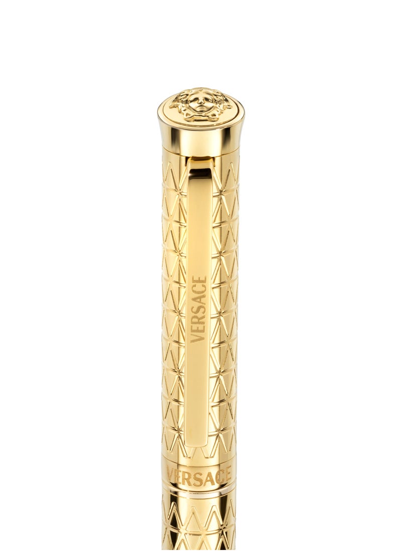 VERSACE - Ballpoint Pen - Barrel with Matching Clip and Medusa Top - Image 1
