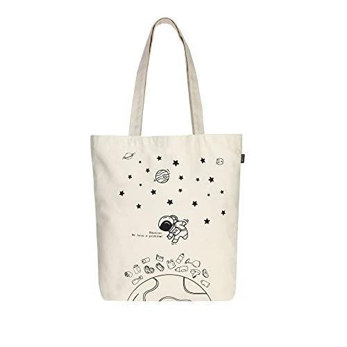 EcoRight Eco Right Aesthetic Canvas Tote Bag for Women with Zipper, Tote Bag for Women for Beach, Grocery, Travel, Work, Gym, Daily Use - Image 1