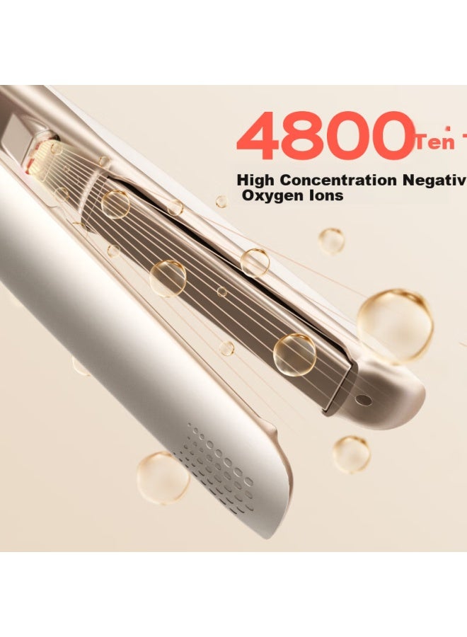 Lena Hair Straightener And Curling Iron, Dual-use Negative Ion Straightening Tool For Women, Electric Hair Straightener And Curler, Qixi Gift, Portable Straightening Iron Ln-508c Pink - Image 2