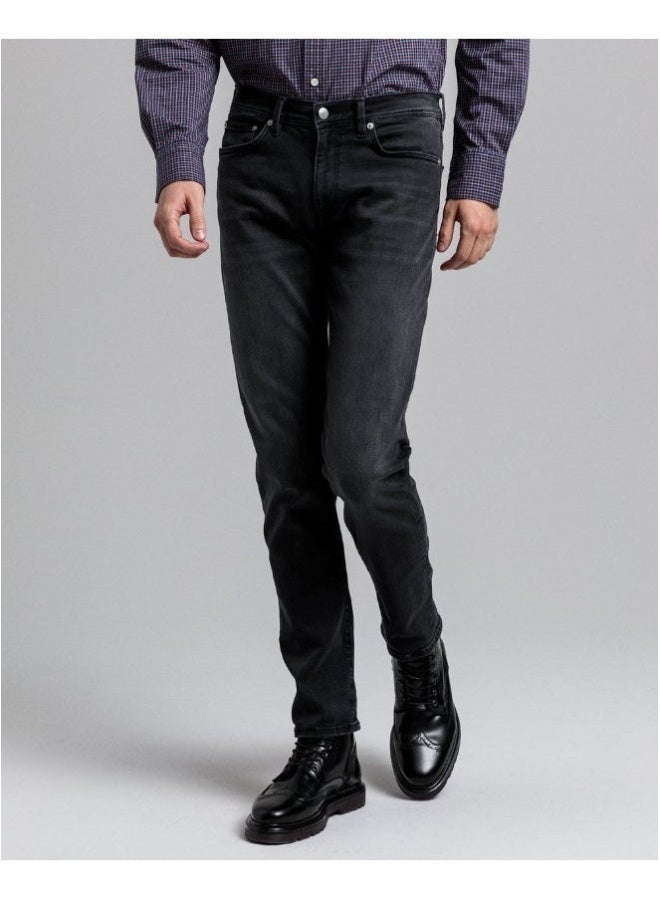 Gant Maxen Extra Slim Fit Active-Recover Black Jeans - Image 1