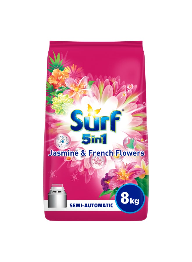 Surf Fabric Solution Wash Washing Powder Semi-Automatic, Jasmine & French Flowers, 8 KG - Image 1