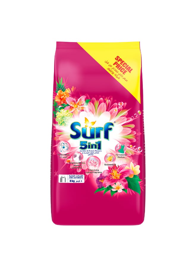 Surf Fabric Solution Wash Washing Powder Semi-Automatic, Jasmine & French Flowers, 8 KG - Image 2