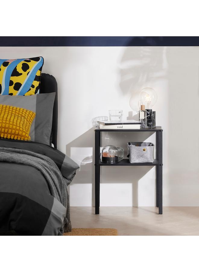 Zaboon Bedside Table, Black, 42X34 Cm - Image 2