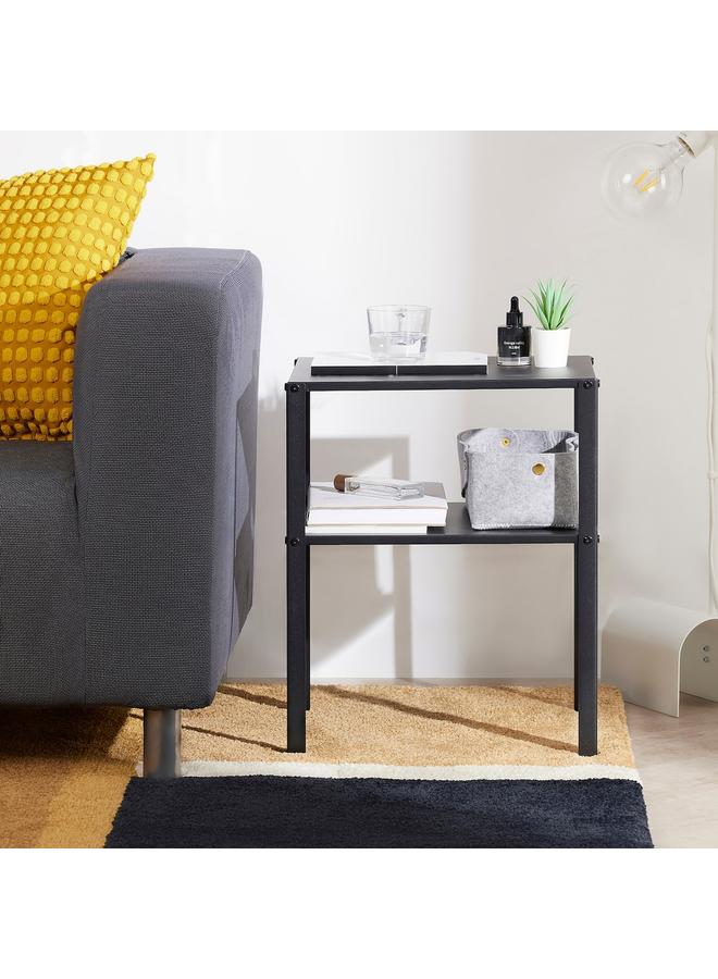 Zaboon Bedside Table, Black, 42X34 Cm - Image 3