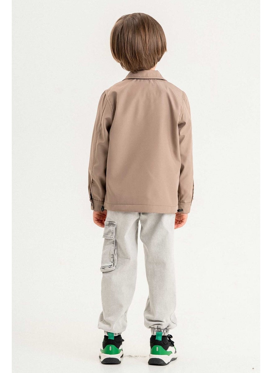 Gold Class Kidswear Double Chest Pocket Zippered Elastic Adjustable Waist Boy Jacket  - Image 4