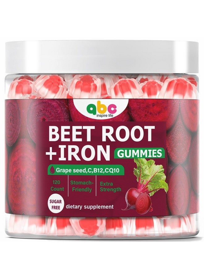 جواهر جذر الشمندر 100 ملغ - مضغوطات الشمندر الأحمر مع جذر الشمندر، مستخلص بذور العنب، كيو10، فيتامين سي، الحديد و ب12 لدعم الطاقة، محاربة التعب ودعم ضغط الدم للمكملات الغذائية للنساء والرجال، خالي من السكر، 120 حبة - Image 1