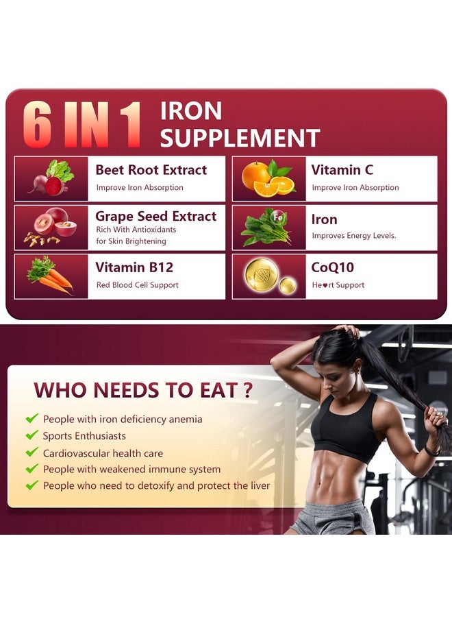 جواهر جذر الشمندر 100 ملغ - مضغوطات الشمندر الأحمر مع جذر الشمندر، مستخلص بذور العنب، كيو10، فيتامين سي، الحديد و ب12 لدعم الطاقة، محاربة التعب ودعم ضغط الدم للمكملات الغذائية للنساء والرجال، خالي من السكر، 120 حبة - Image 3