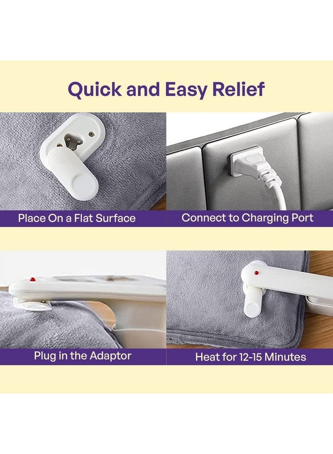 Generic Careforce Electric Hot Water Bag Electric Hot Bag Heating Bag Hot Pack Warm Water Bag Hot Gel Bag Electric Heat Bag- Grey  - Image 3