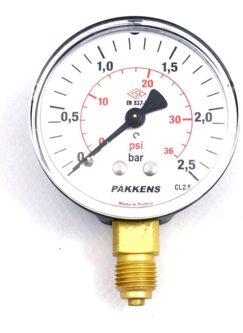 0-2.5 Bar 63 mm Bottom Connection Dry Manometer G 1/4 inch