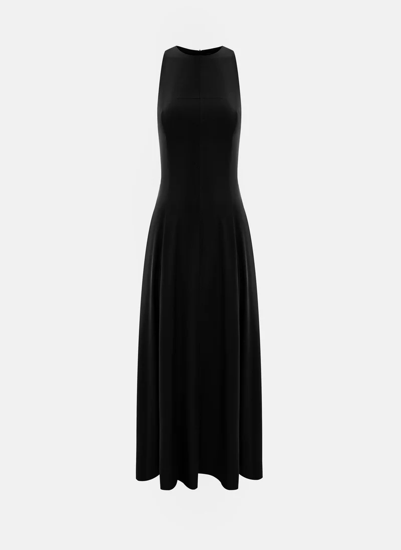 Lichi Fitted midi dress with vertical darts on the bodice