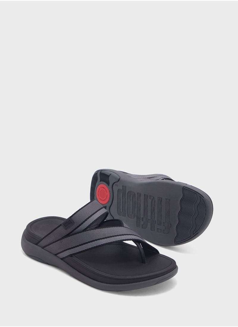 FitFlop - F-Mode Webbing Thong Slides - Image 1